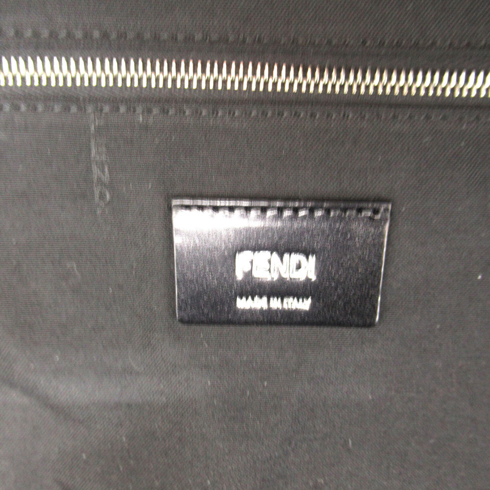Fendi Backpack Shadow Diagonal Leather Black Chio… - image 4
